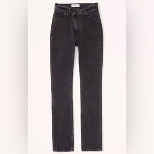 Abercrombie and Fitch 90s Slim Straight Ultra High Rise Crossover Waist